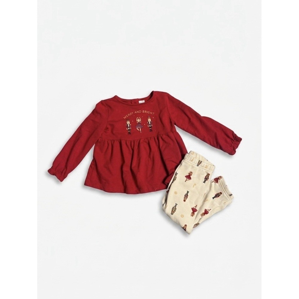 Carter's Child of Mine Girls 3T Christmas Nutcracker Top Leggings 2pc Set‎ Red